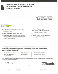 $15,000 U.S. BANK APPROVAL